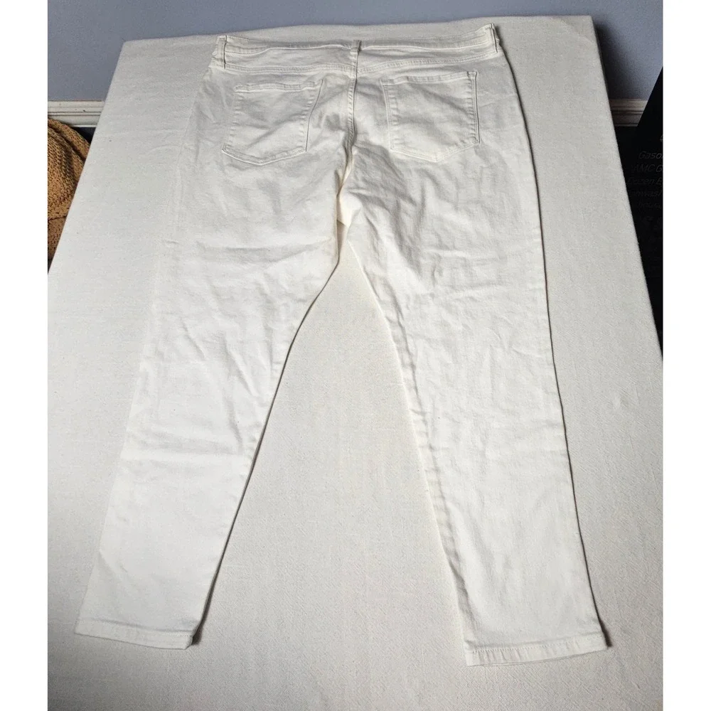 Banana Republic Womens Mid-Rise Skinny Jeans White Premium Denim 35 550592-00-1